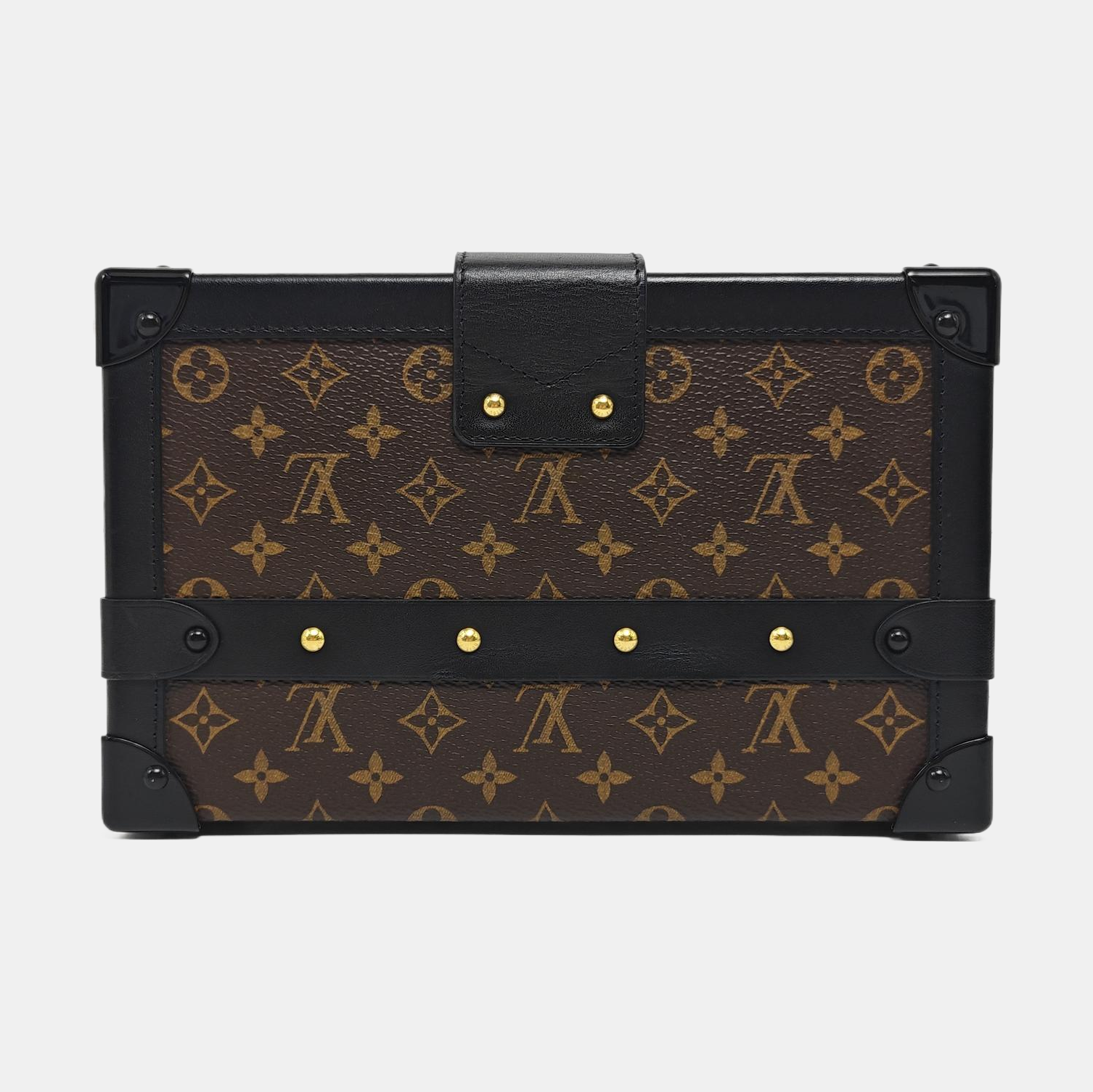 PETITE MALLE Monogram Coated Canvas Brown