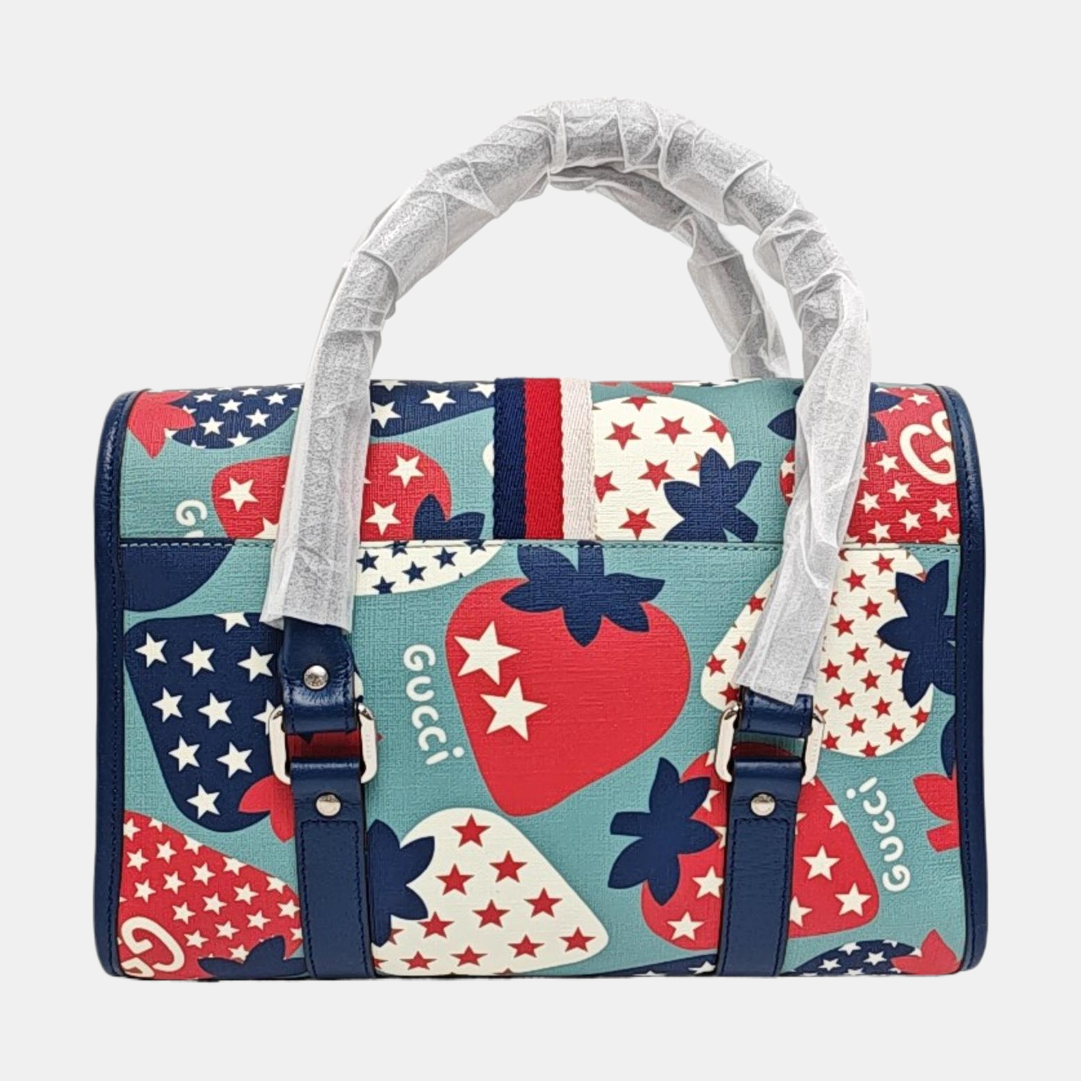 Coated Canvas Top Handle Bag Multicolor