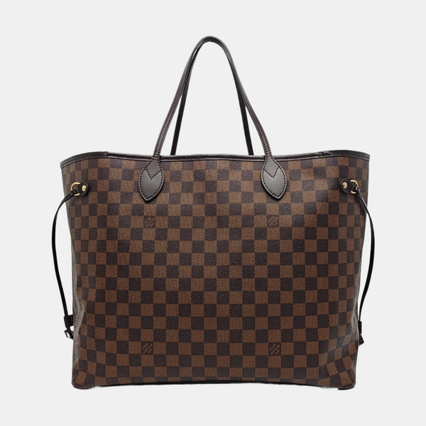 NEVERFULL GM Damier Ebene Coated Canvas Brown