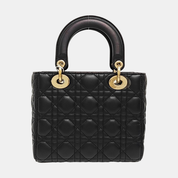 Lady Dior Small Cannage Lambskin Black