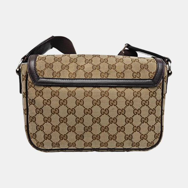 Monogram Canvas Shoulder Bag Brown