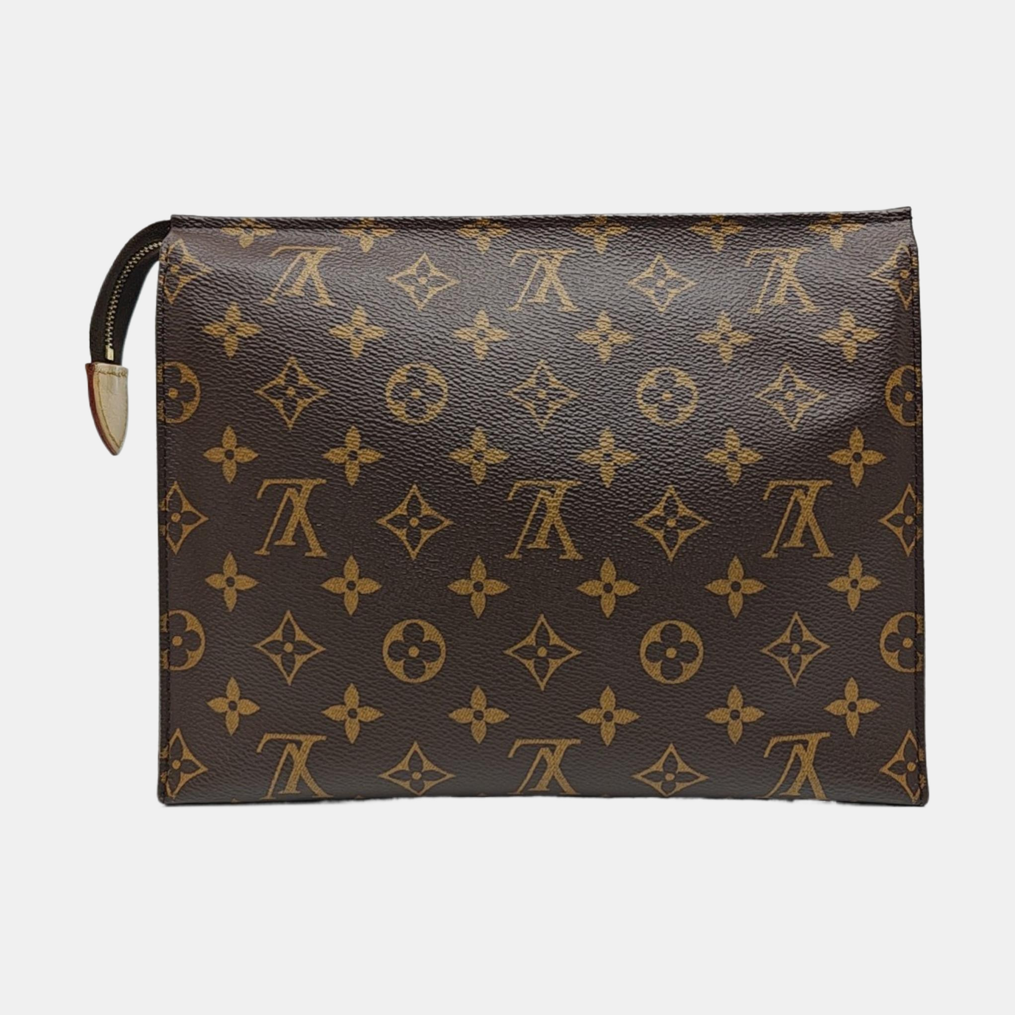 TOILET POCKET 26 Monogram Coated Canvas Brown
