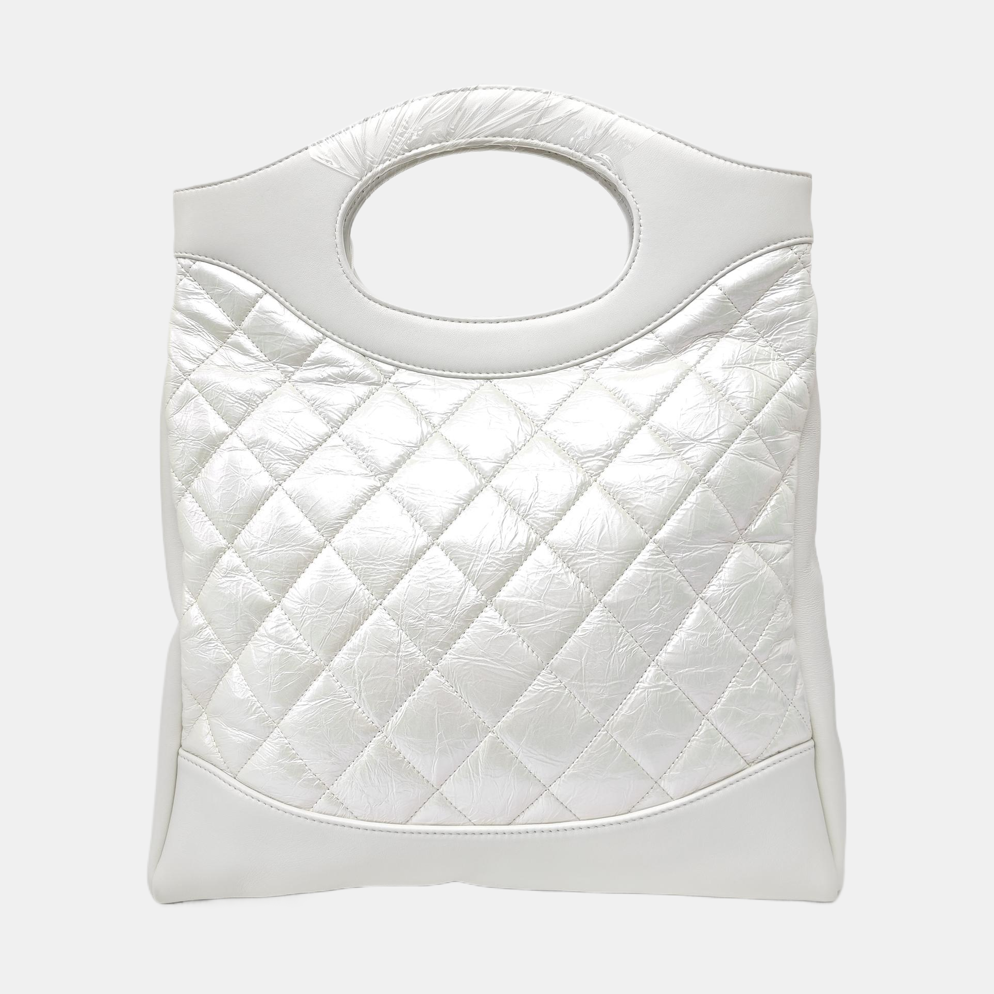 CHANEL 31 Quilted Calfskin White
