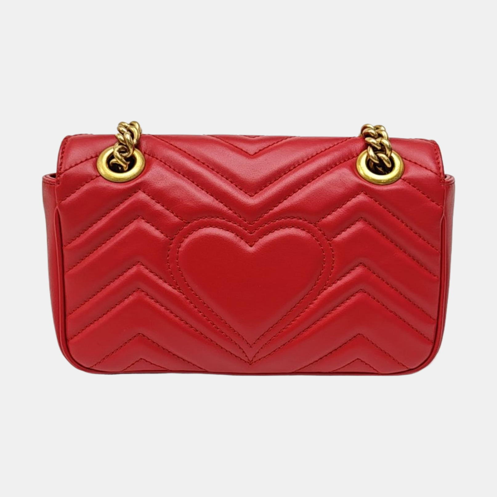 GG Marmont Small Quilted Calfskin Red