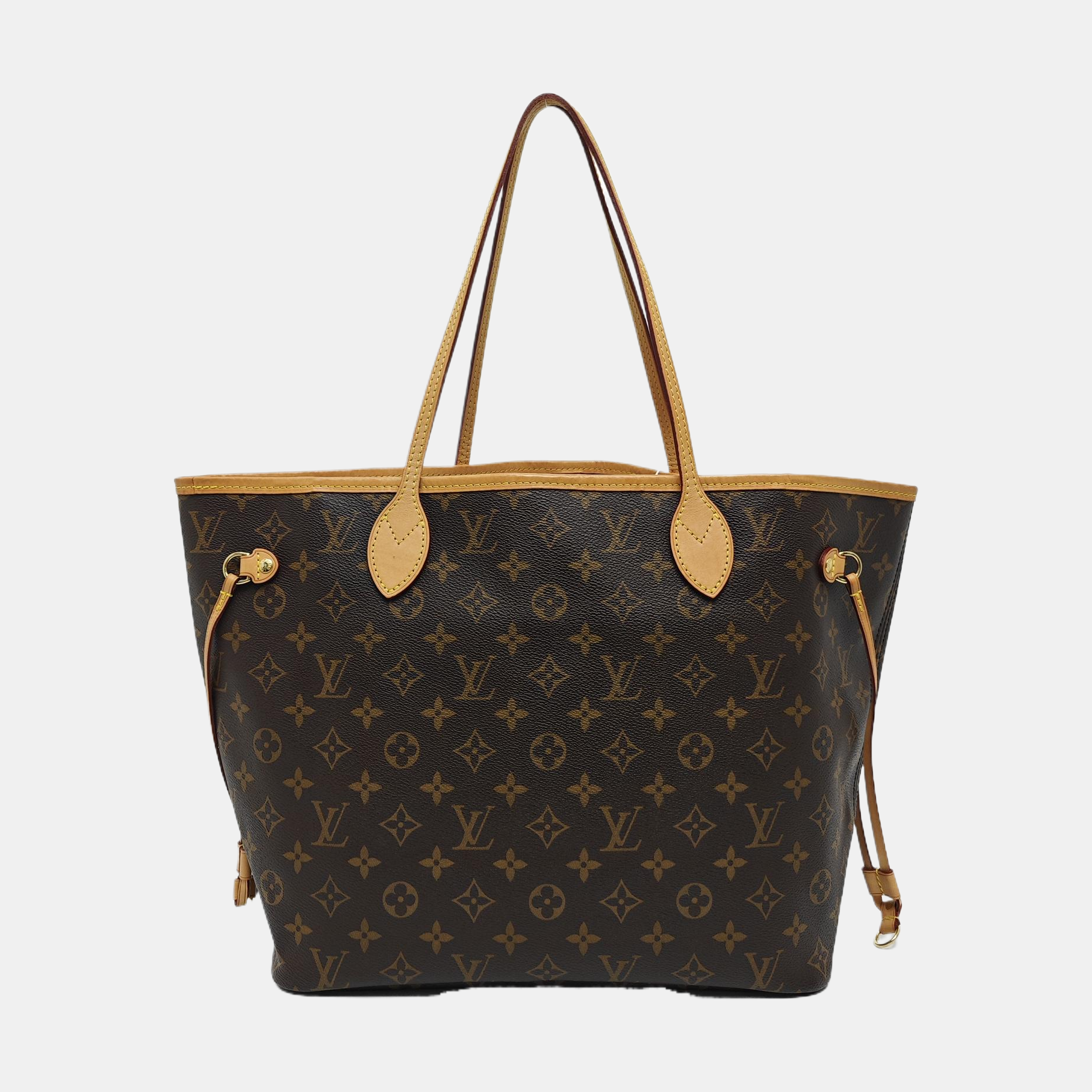 NEVERFULL MM Monogram Coated Canvas Brown