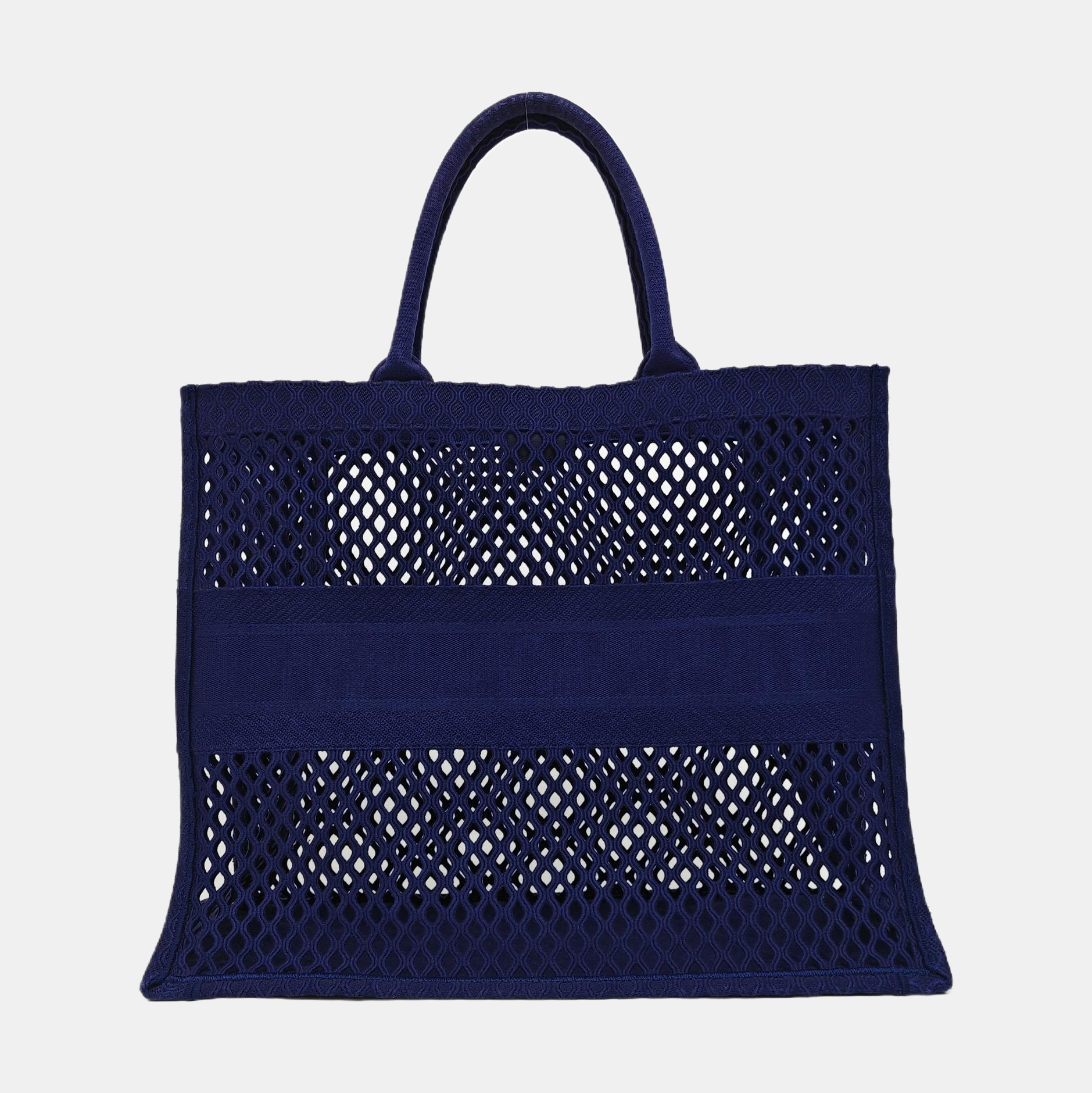 Authenticated pre-owned  Book Tote Large Fabric Blue - Tote Bag at Looply