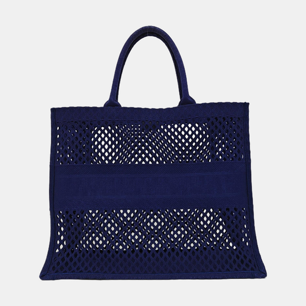 Authenticated pre-owned  Book Tote Large Fabric Blue - Tote Bag at Looply