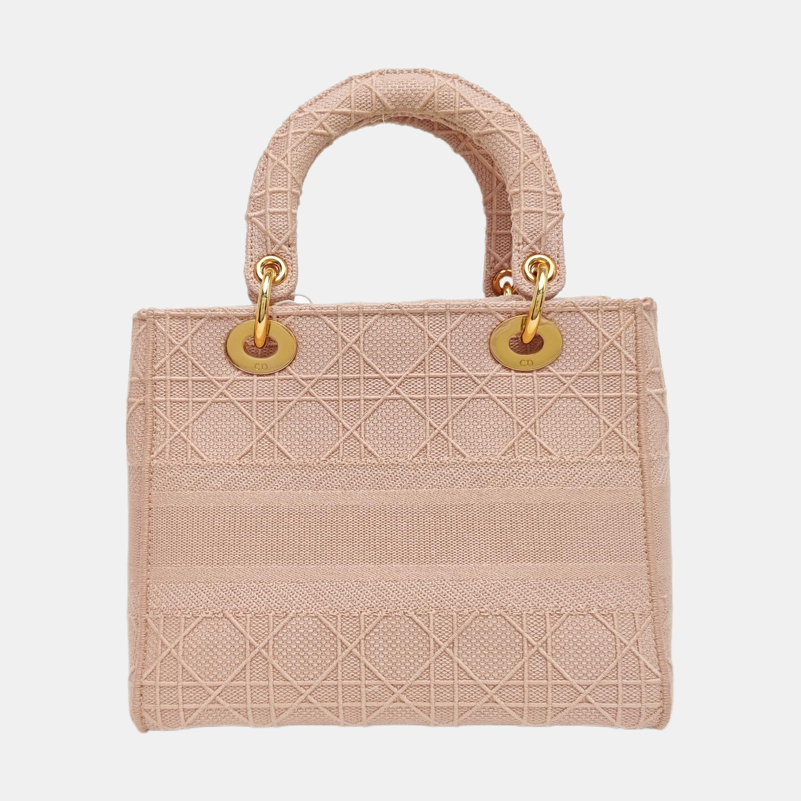 Lady D-Lite Medium Cannage Canvas Pink