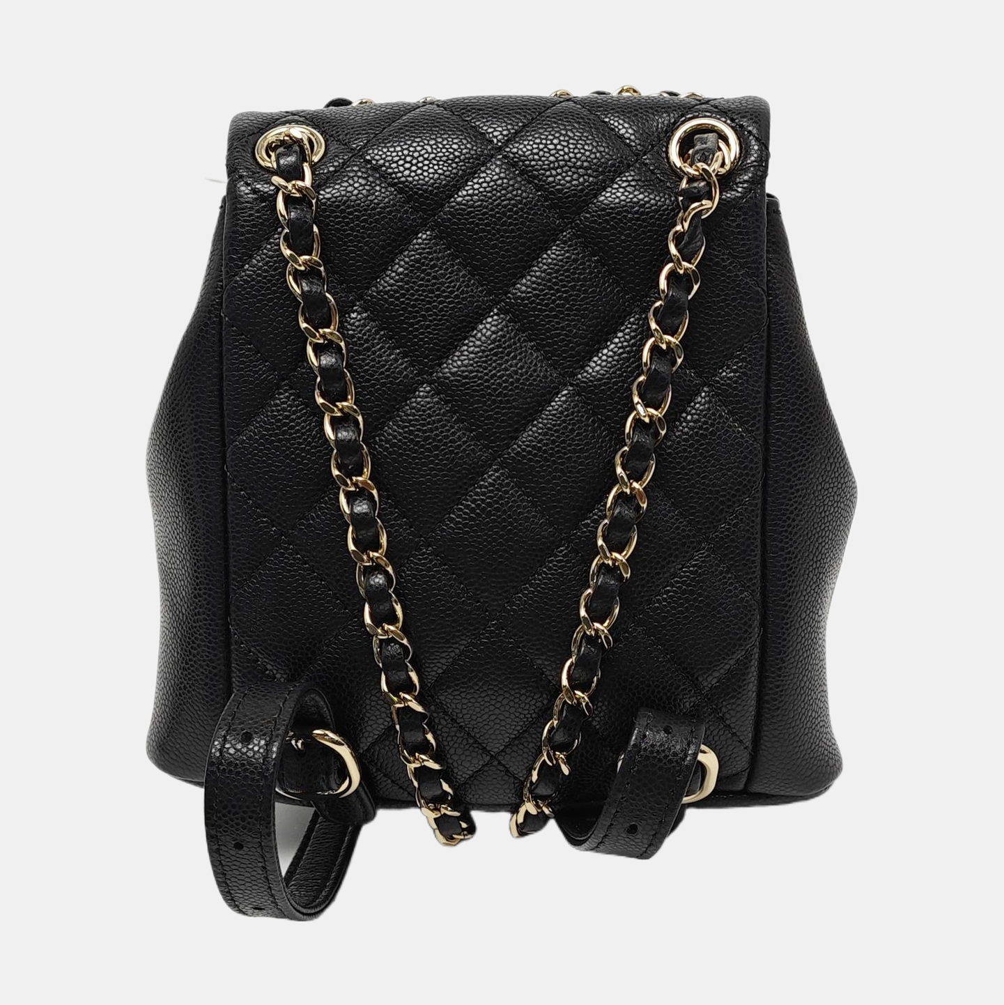 DUMA Small Quilted Grained Calfskin Black