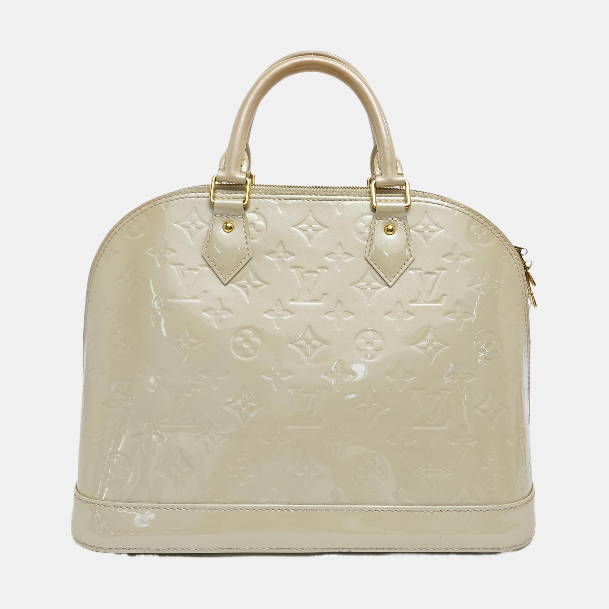 ALMA PM Patent Leather Beige