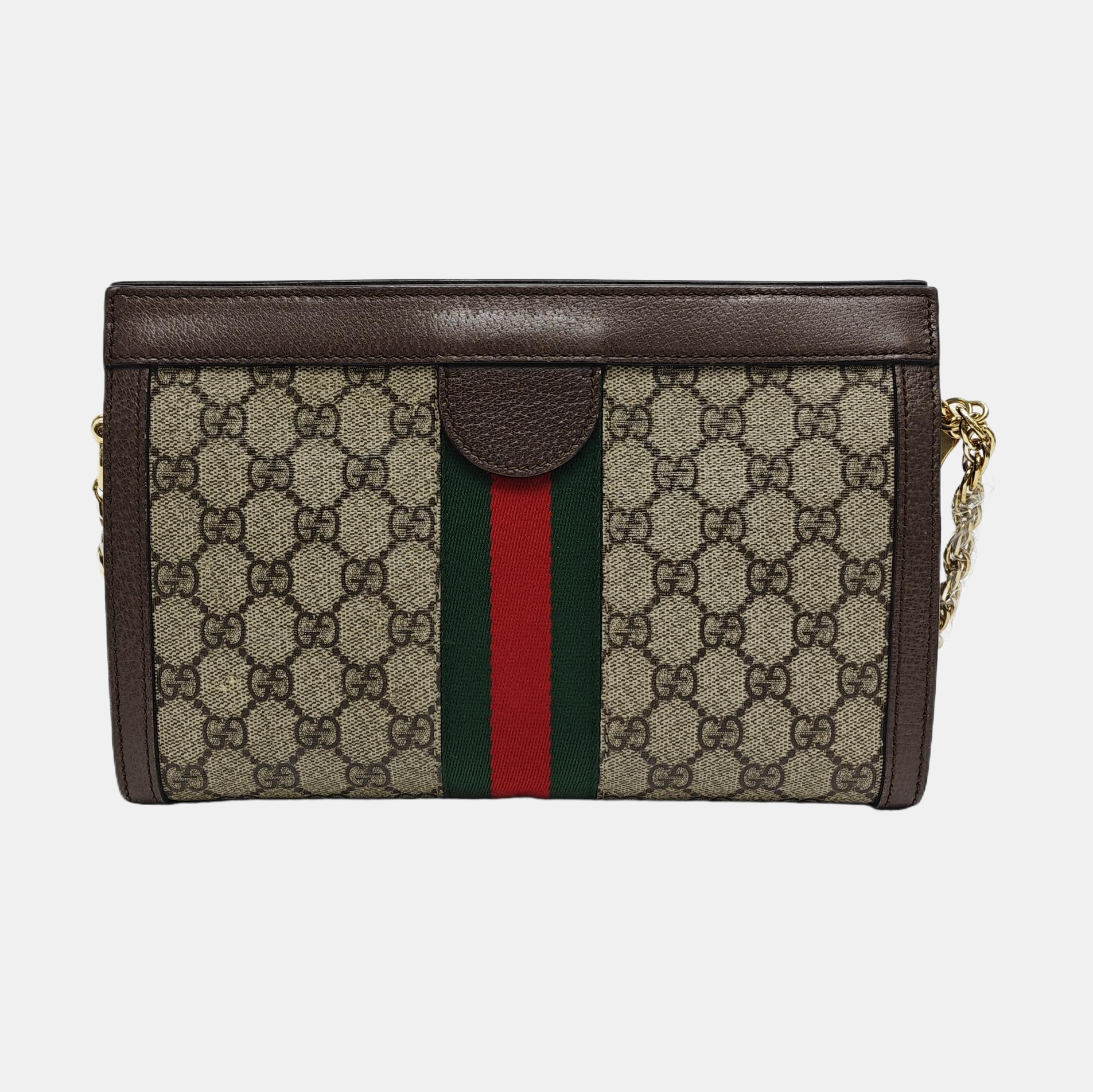 Authenticated pre-owned  Ophidia Medium Monogram Coated Canvas Beige - Shoulder Bag at Looply