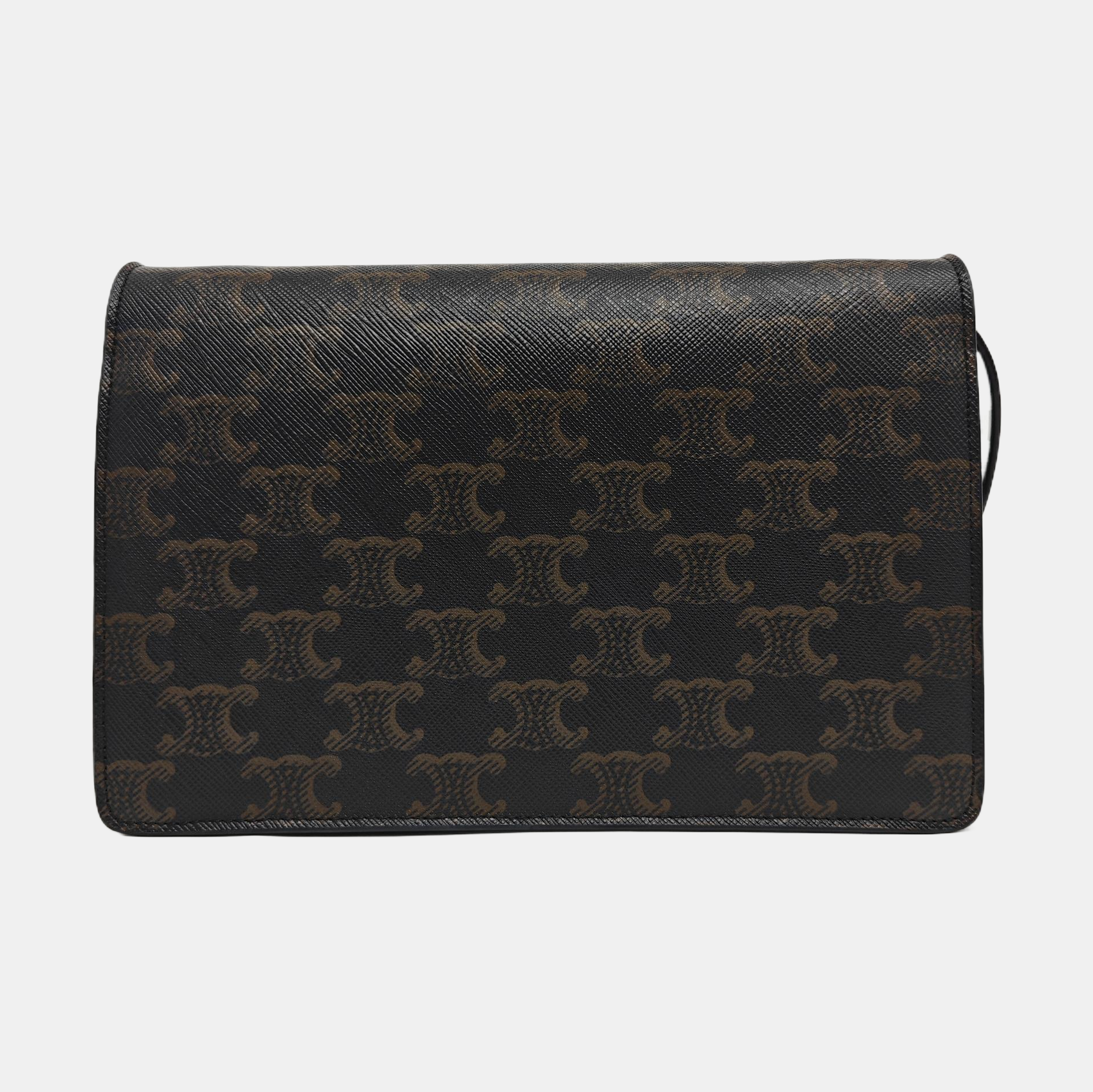 TRIOMPHE CANVAS Small Coated Canvas Brown