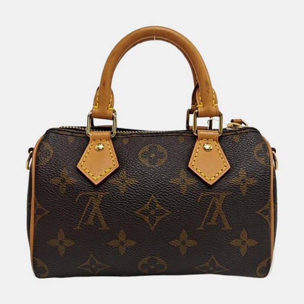 SPEEDY Nano Monogram Coated Canvas Brown