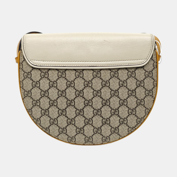 Padlock Small Monogram Coated Canvas Beige