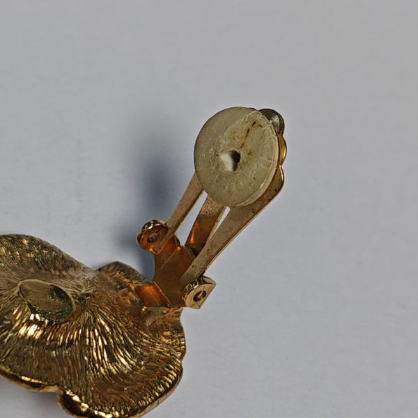 Metal Gold Clip On Earrings