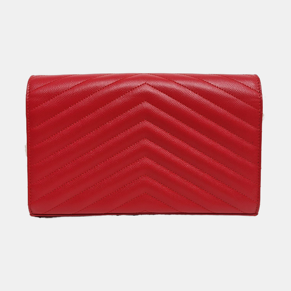 MONOGRAM Medium Chevron Calfskin Red