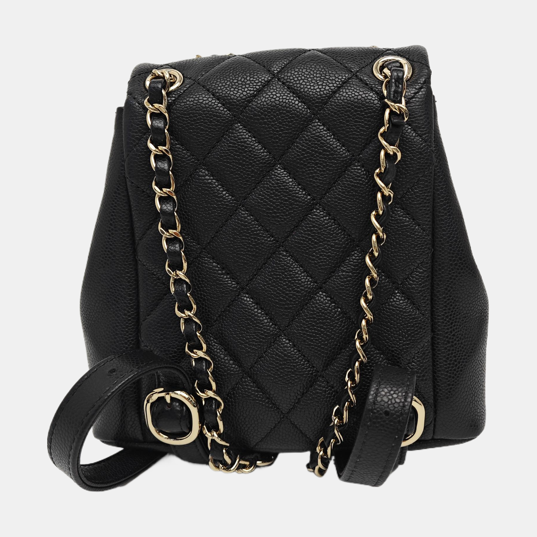DUMA Small Quilted Grained Calfskin Black