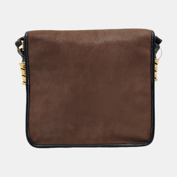 Calfskin Shoulder Bag Brown