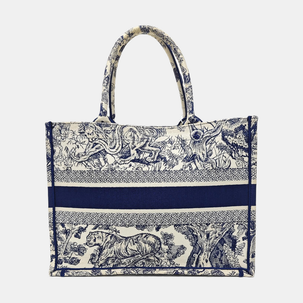 Book Tote Medium Canvas Blue