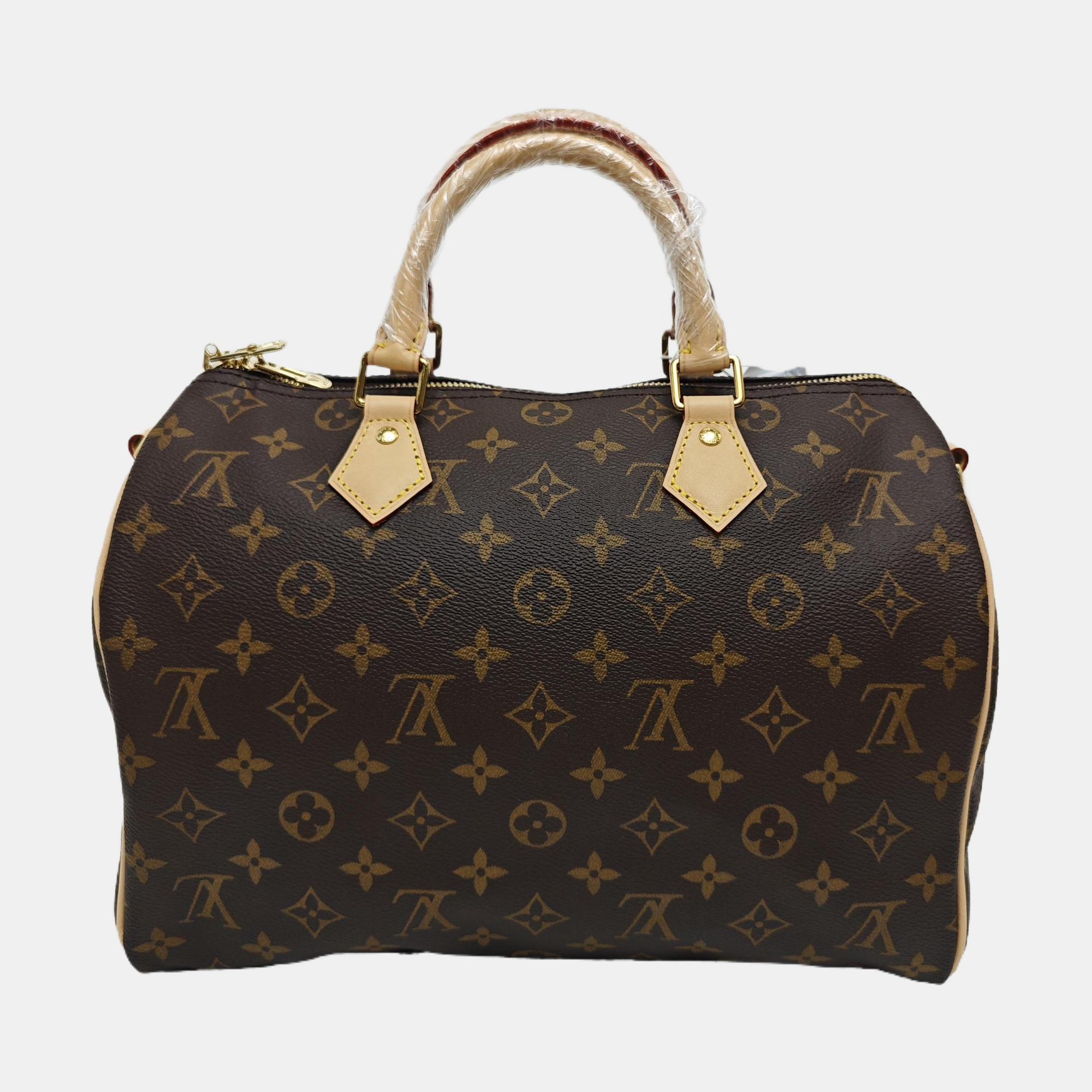 SPEEDY 30 Monogram Coated Canvas Brown