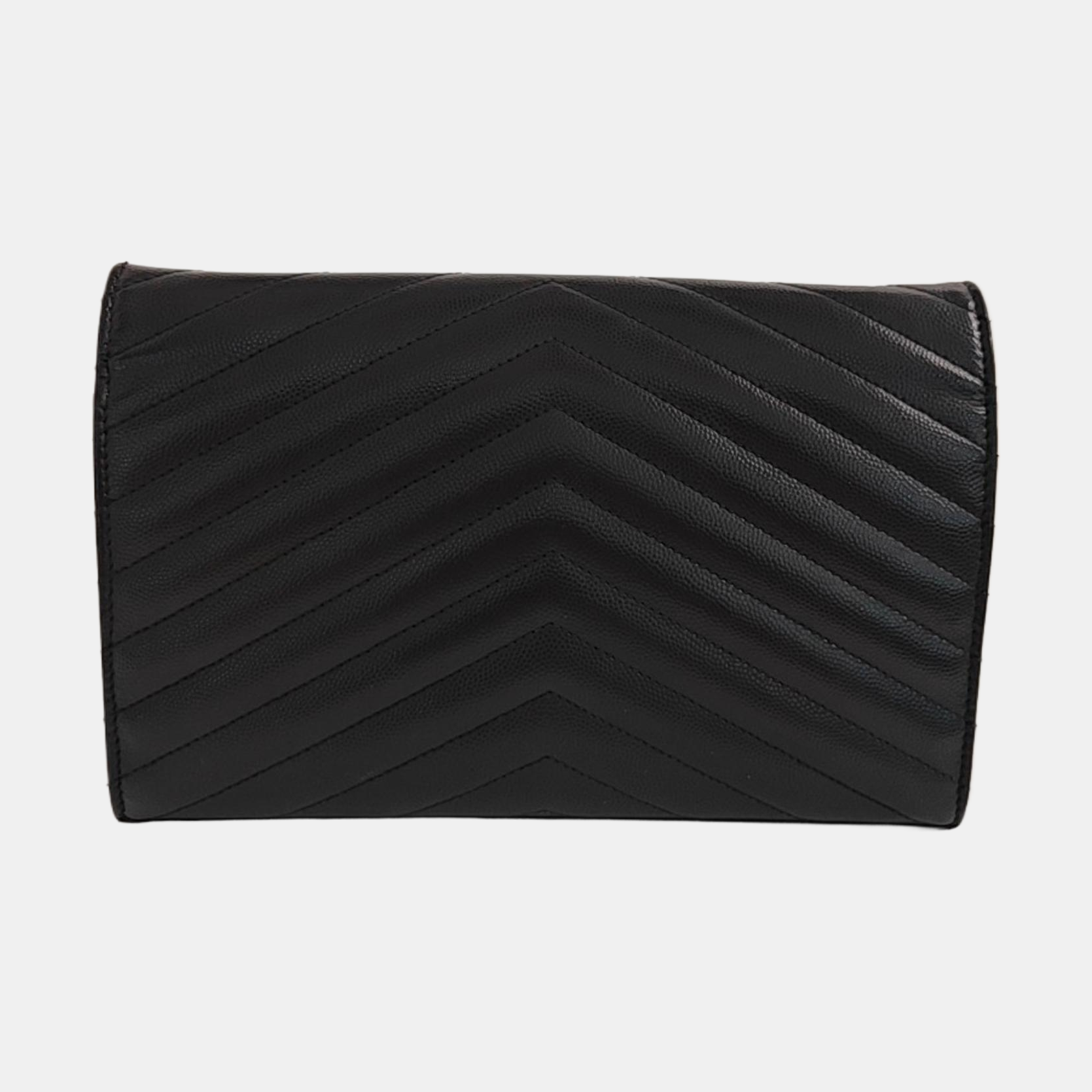 MONOGRAM Medium Chevron Calfskin Black