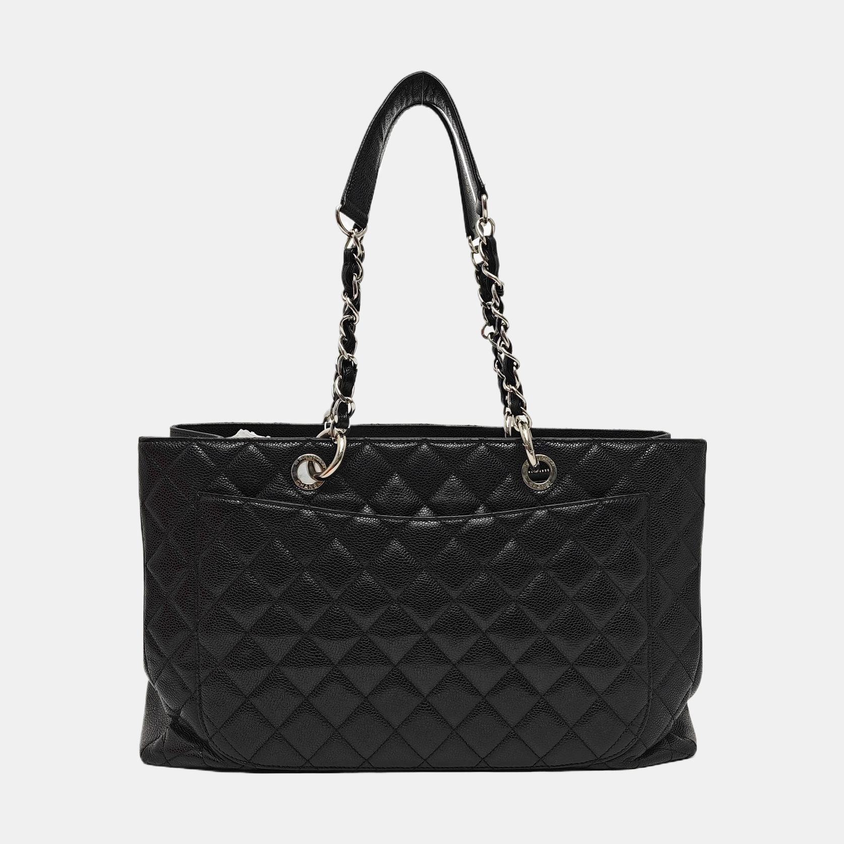 CHANEL GST Extra Large Quilted Grained Calfskin Black