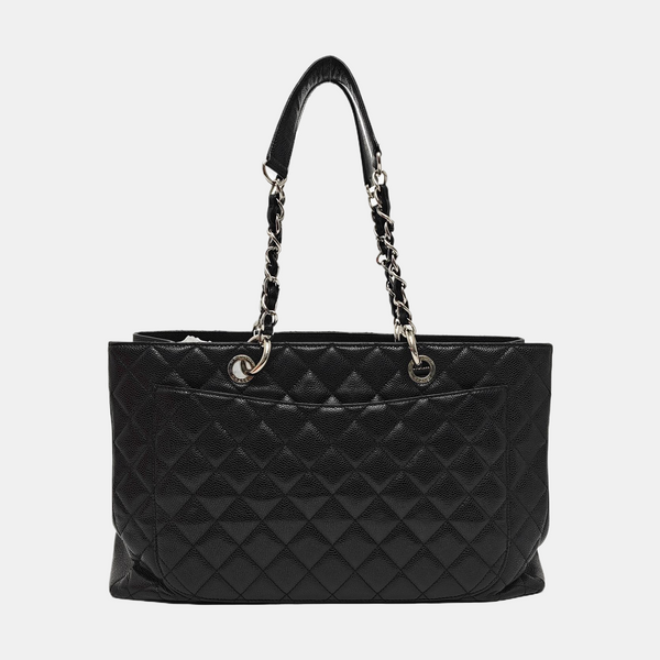 CHANEL GST Extra Large Quilted Grained Calfskin Black