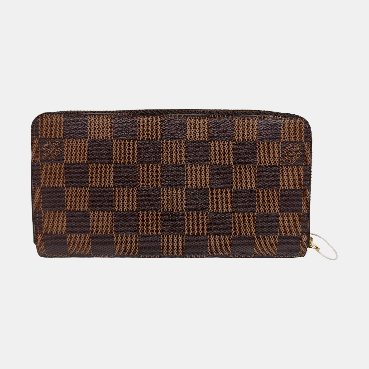 ZIPPY Damier Ebene Coated Canvas Brown Wallet