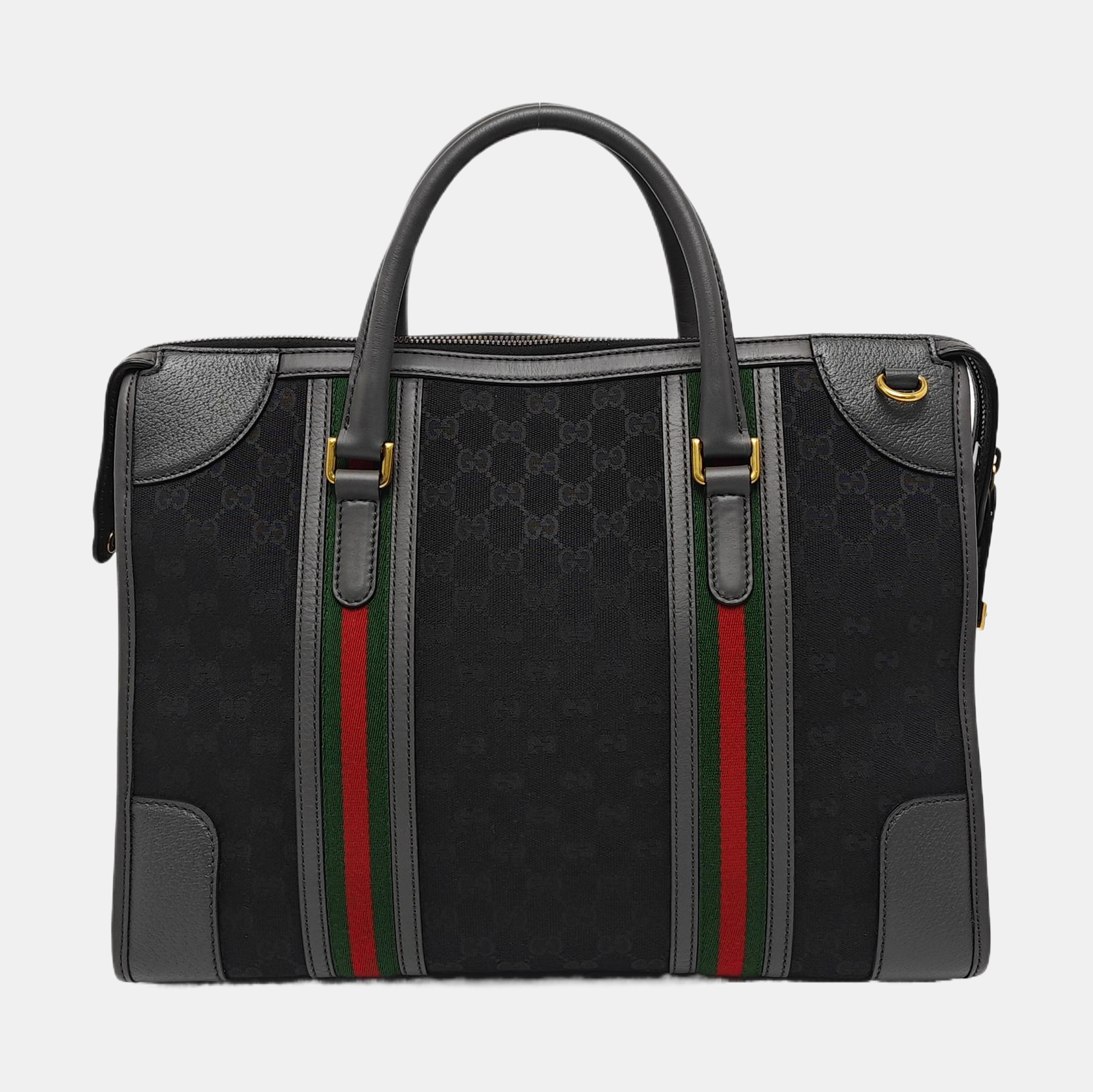 Monogram Canvas Shoulder Bag Black