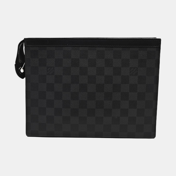 Pochette Voyag MM Damier Graphite Coated Canvas Gray