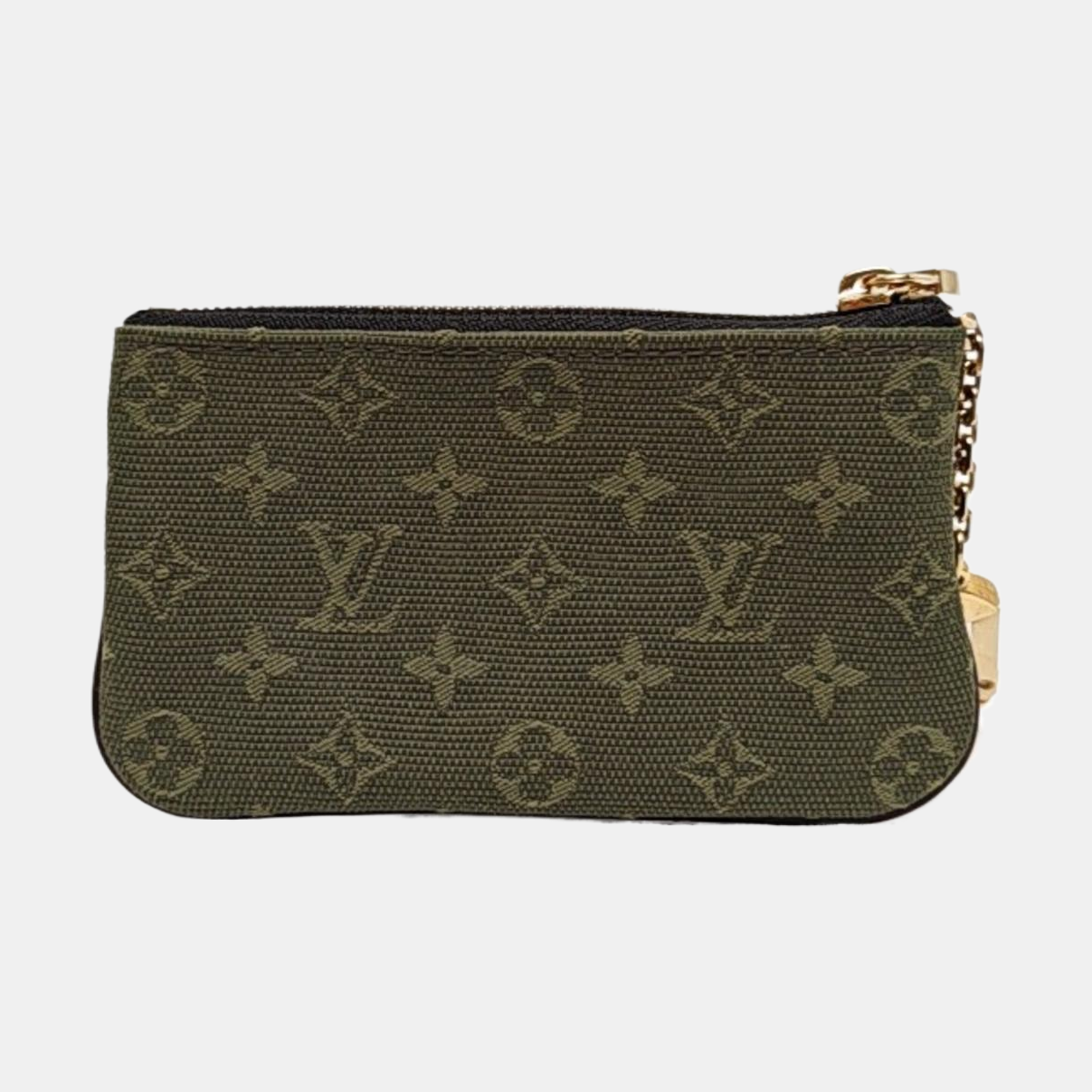 Monogram Canvas Key Pouch Green