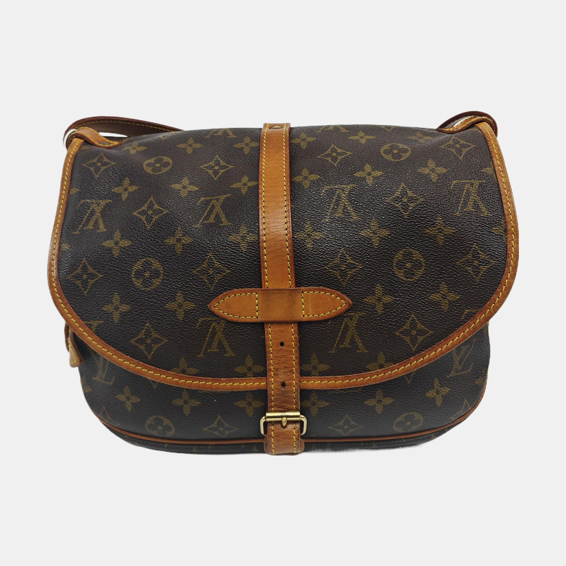 SAUMUR 35 Monogram Coated Canvas Brown