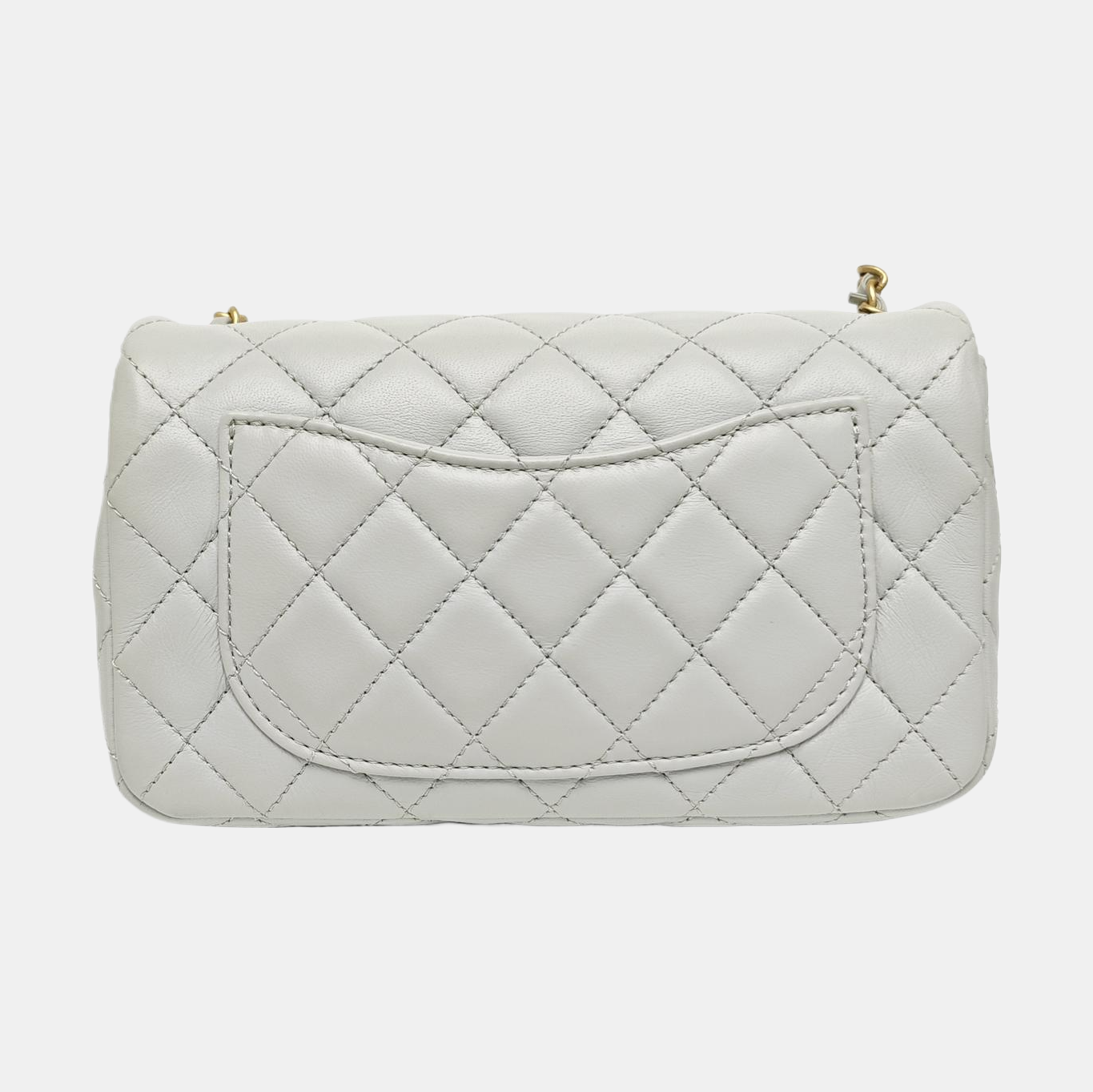 CLASSIC FLAP Mini Quilted Lambskin Gray