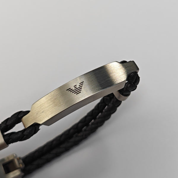 Leather Black Bangle