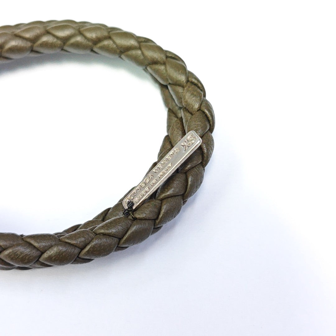 Leather Green Bangle