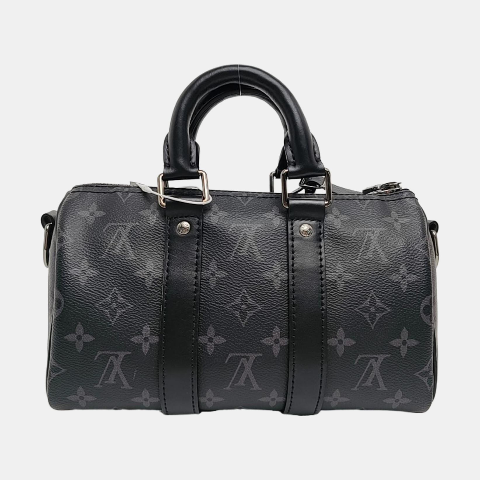 KEEPALL 25 Monogram Coated Canvas Black