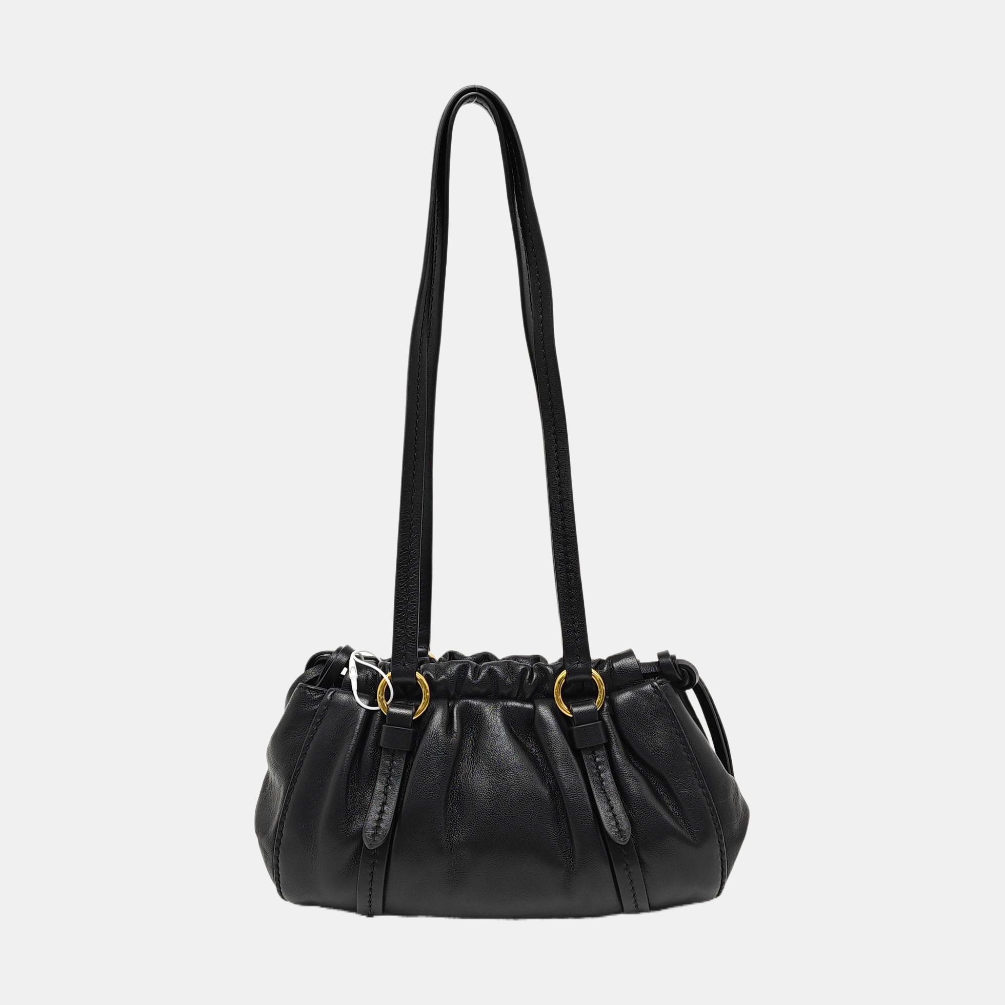 Lambskin Shoulder Bag Black