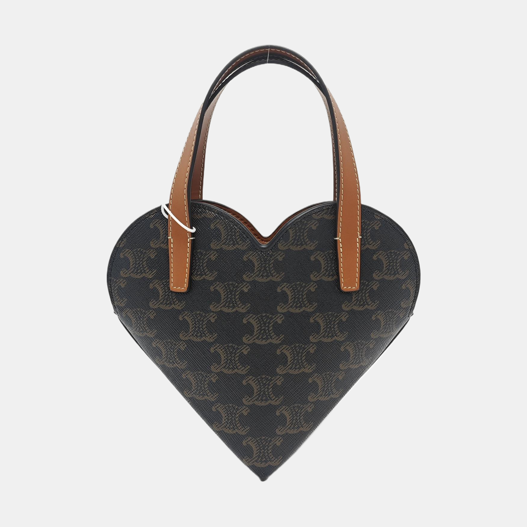 Coated Canvas Shoulder Bag Brown