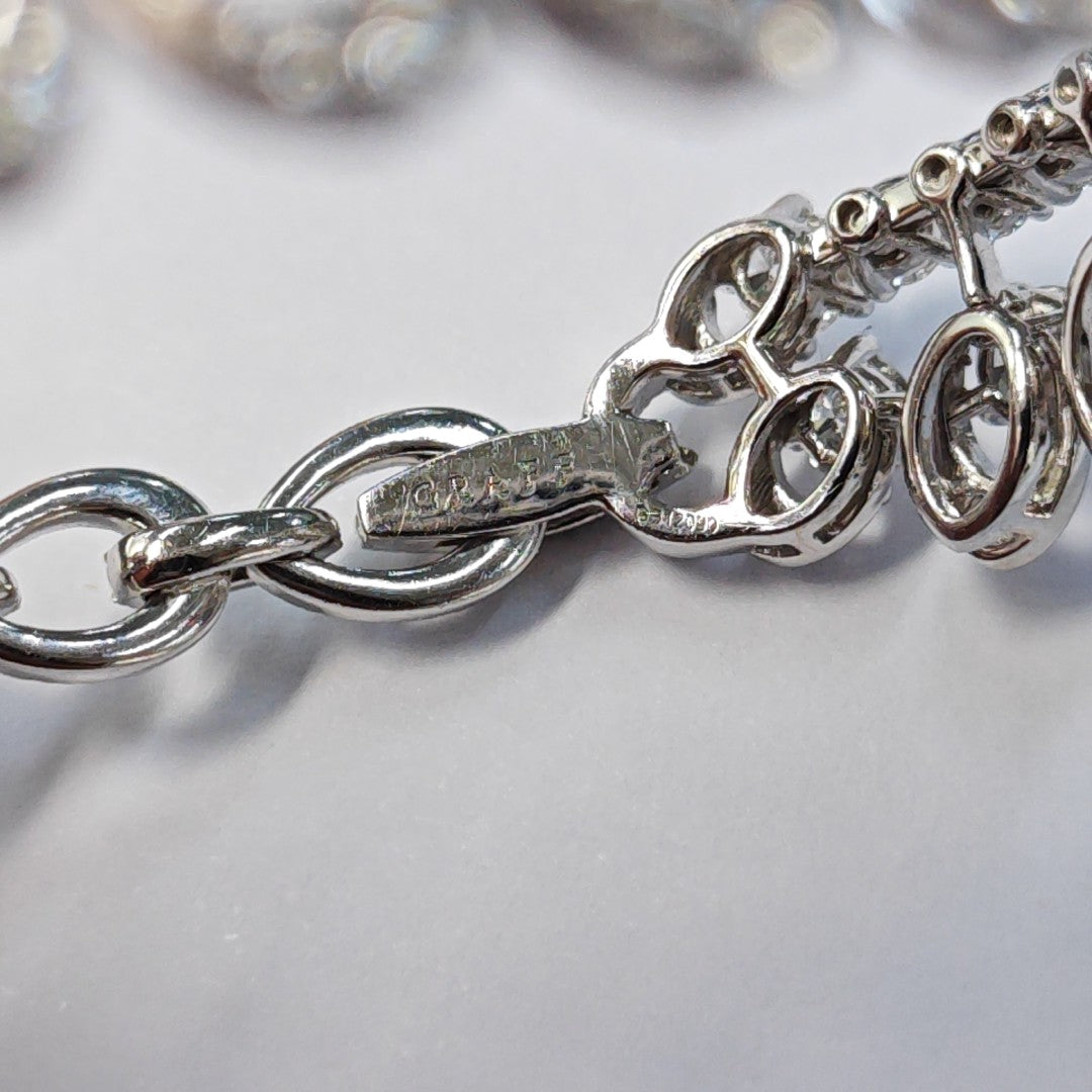 18k White Gold Silver Bangle