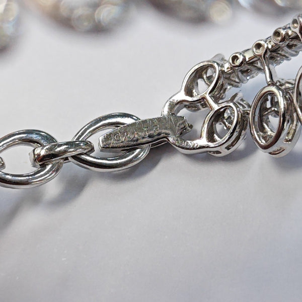 18k White Gold Silver Bangle