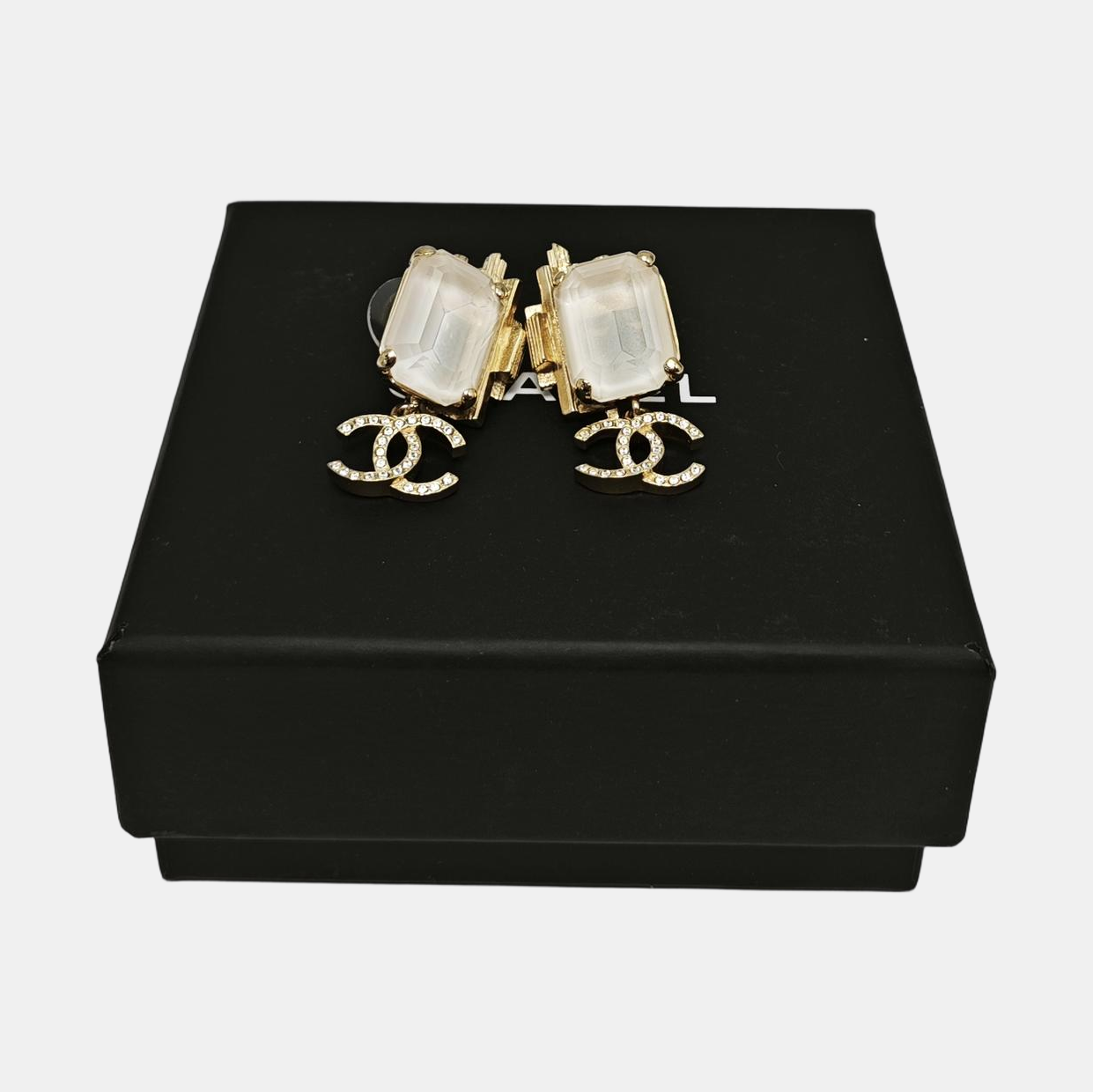 CC Logo Brass Gold Earrings