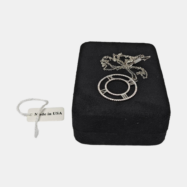 Atlas 18k White Gold Silver Necklace