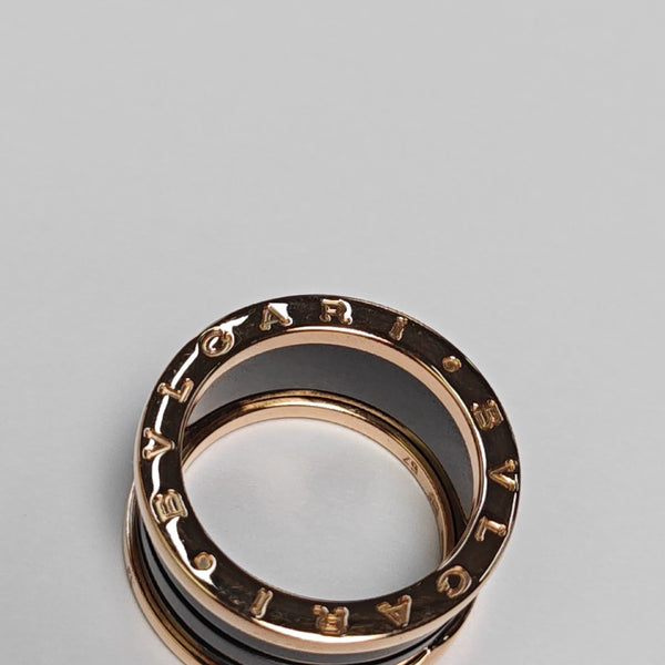 B.ZERO1 18k Rose Gold Ring EU 57