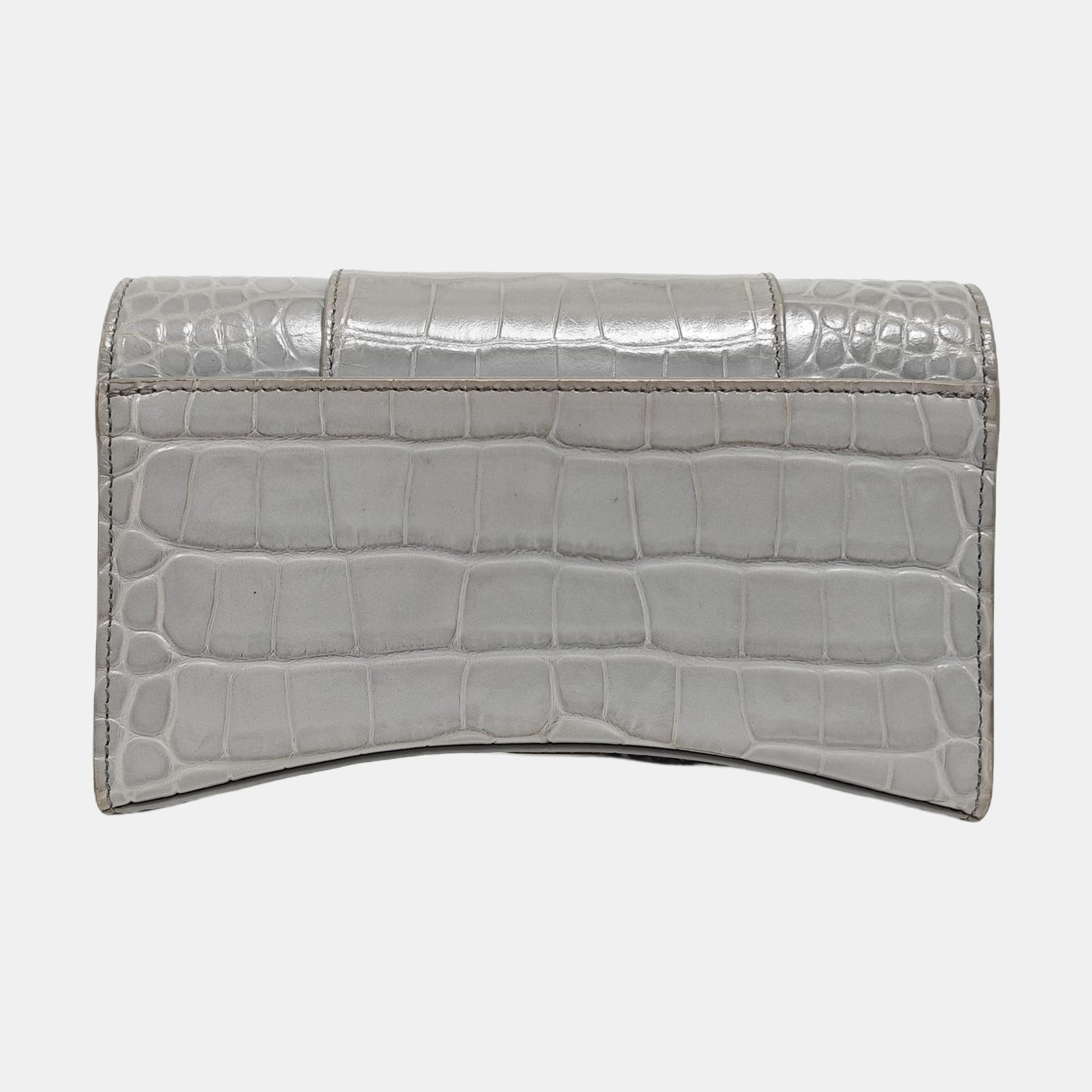 Hourglass Wallet On Chain Mini Calfskin Gray