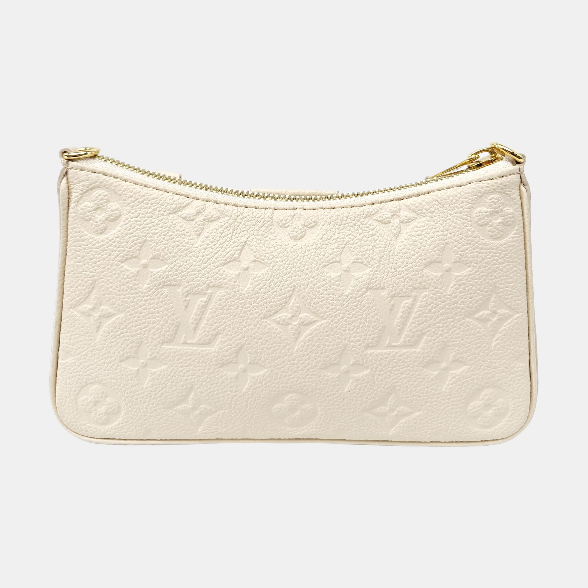 EASY POUCH ON STRAP Calfskin Beige