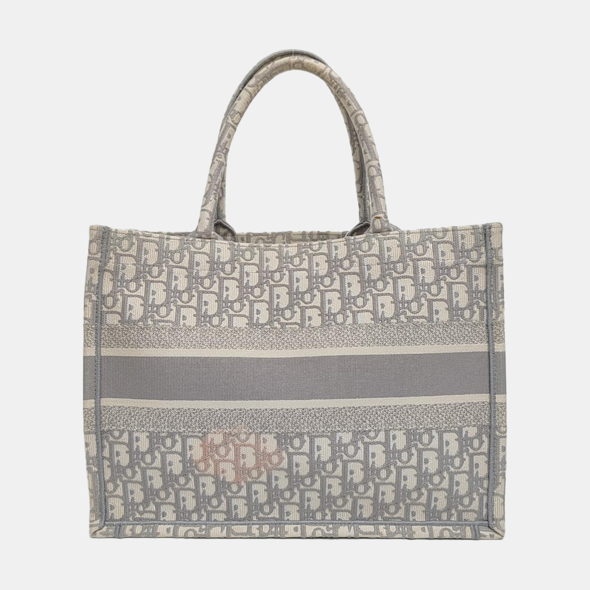 Authenticated pre-owned  Book Tote Medium Oblique Canvas White - Tote Bag at Looply