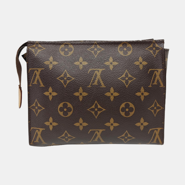 TOILET POCKET 19 Monogram Coated Canvas Brown