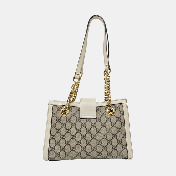 Padlock Small Monogram Coated Canvas Beige