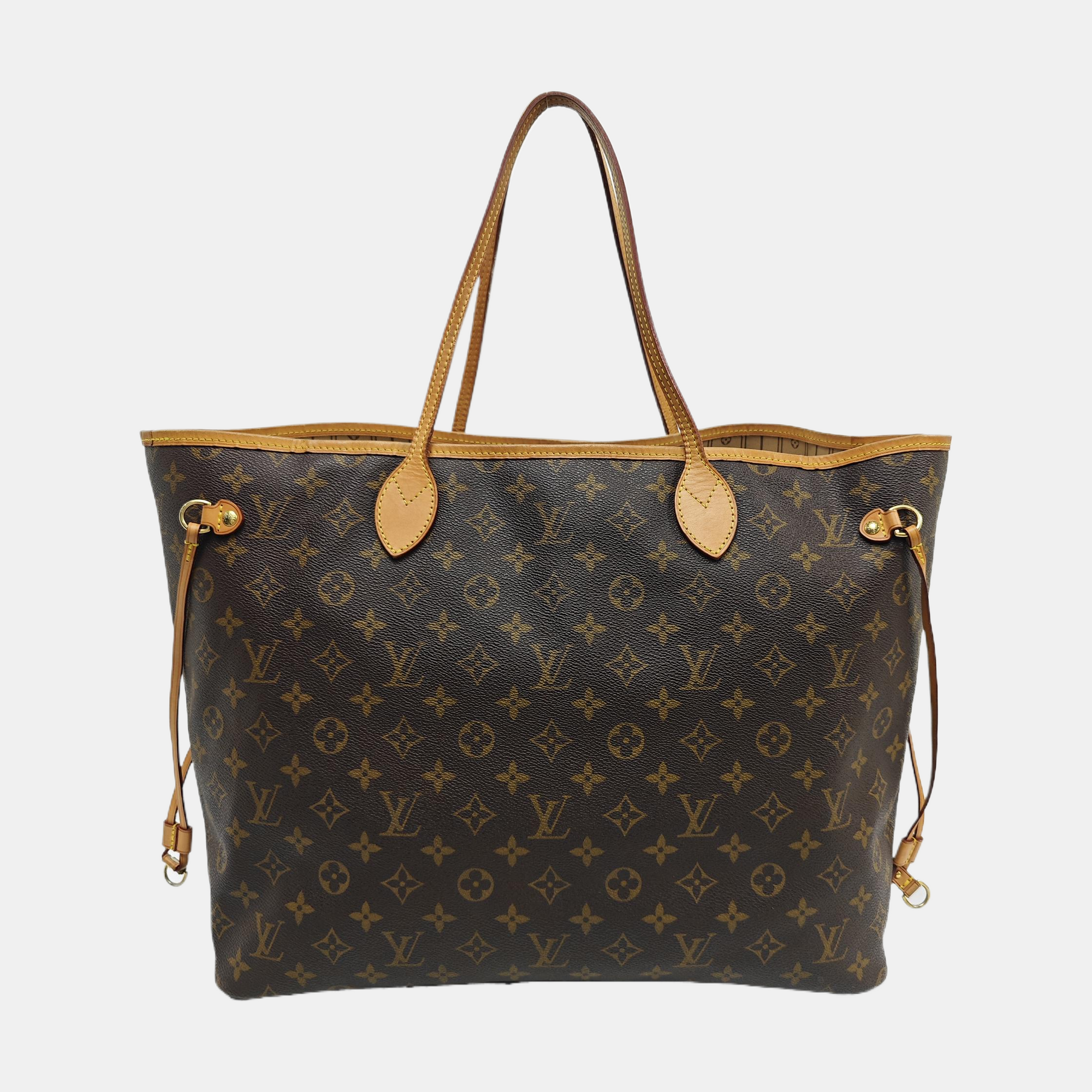 NEVERFULL GM Lona revestida Monogram Marrón