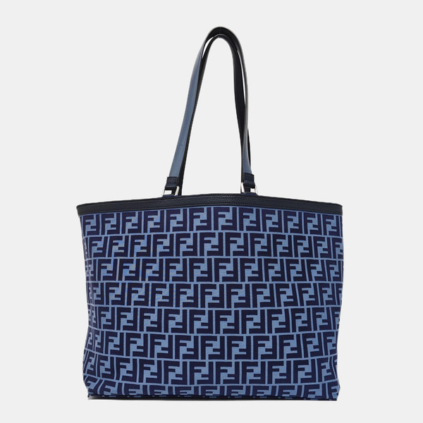 Monogram Canvas Tote Bag Blue